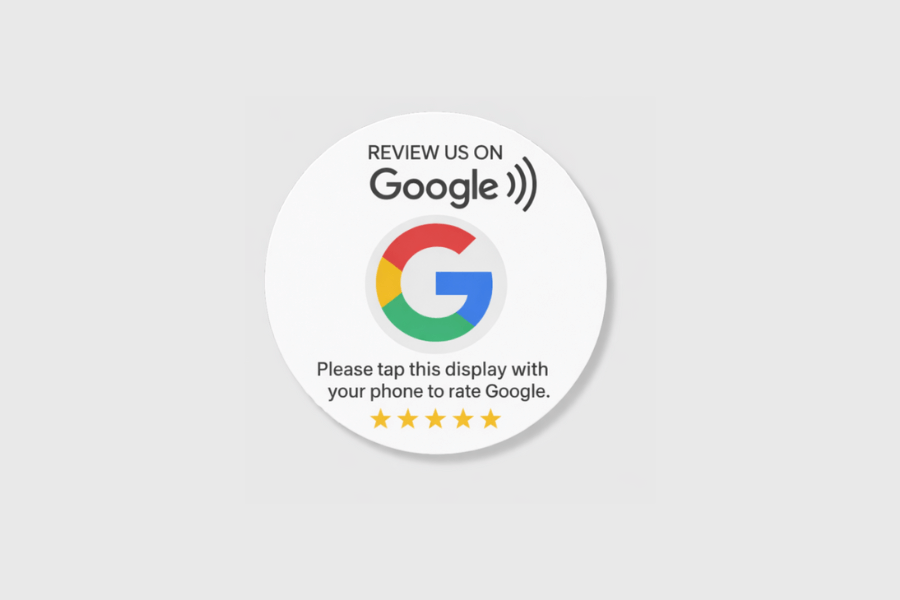 Nagy méretű Google Review matrica
