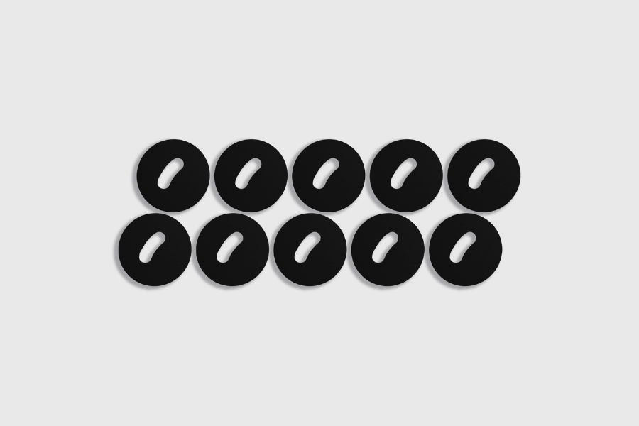 NFC-címke, műanyag, NTAG213, fekete (10 darab)