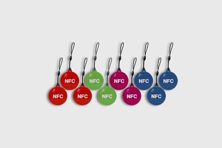 NFC kulcstartó, epoxi, NTAG216, vegyes (10 darab)