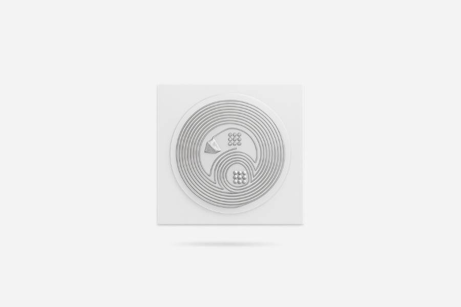 NFC-matrica, kerek, NTAG213, átlátszó, 15 mm (10 darab)