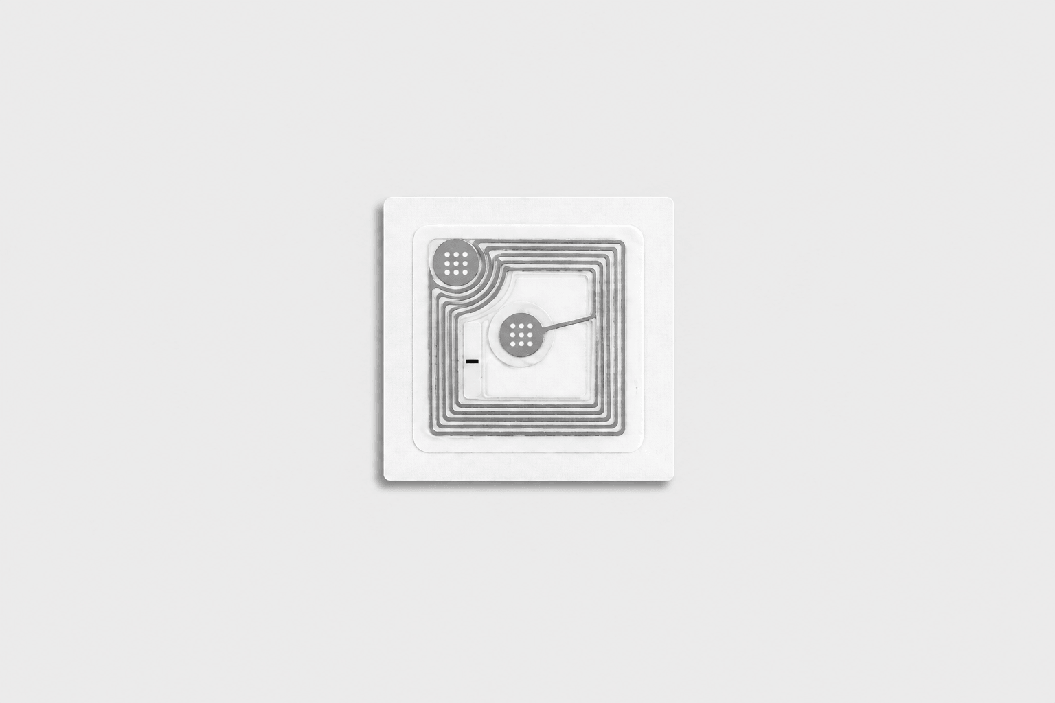 NFC matrica, négyzet alakú, NTAG213, átlátszó, 18x18 mm (10 darab)